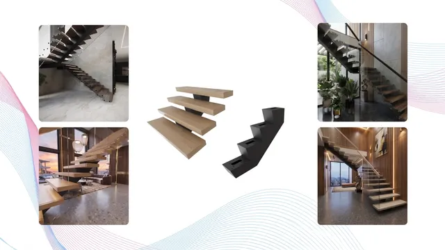 Angle ARC floating stair beam configuration in Palm Beach
